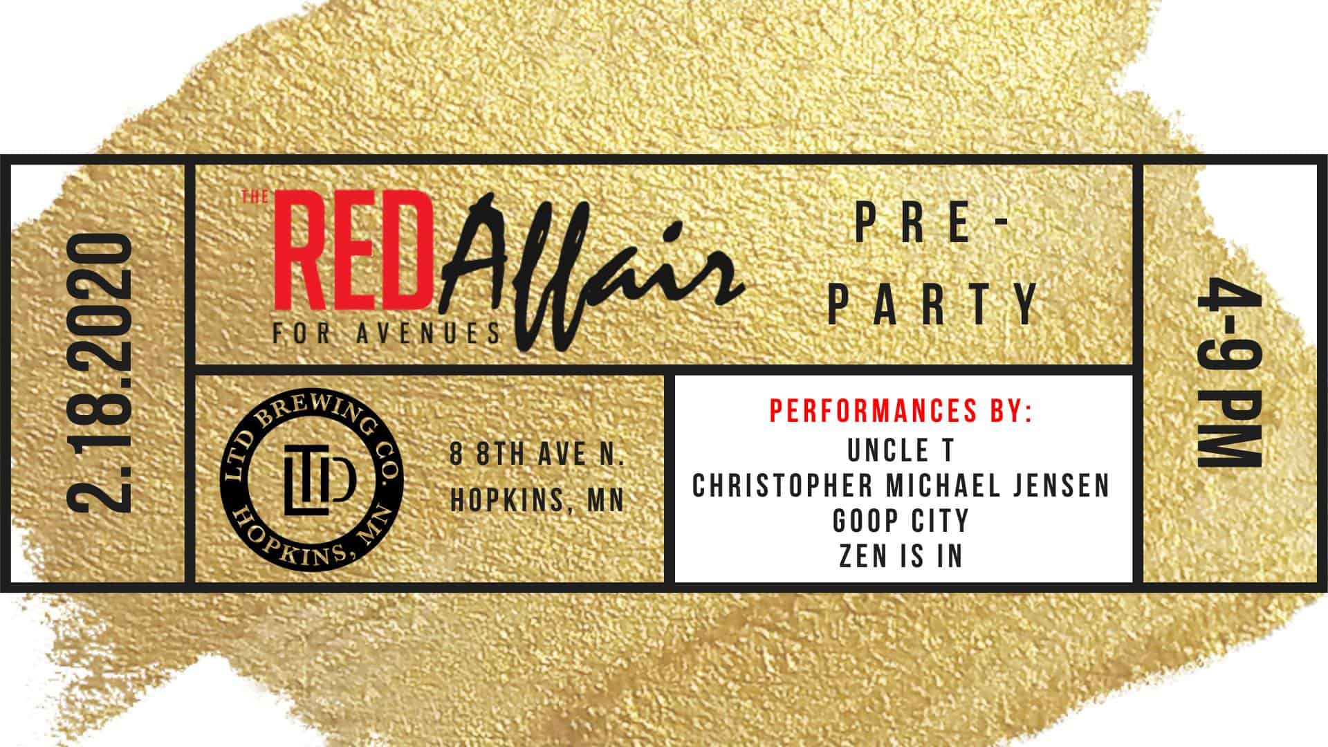Pre-party for 6th Annual The Red Affair