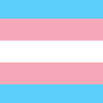Blue & Pink Flat Transgender Pride Flag Circle Sticker